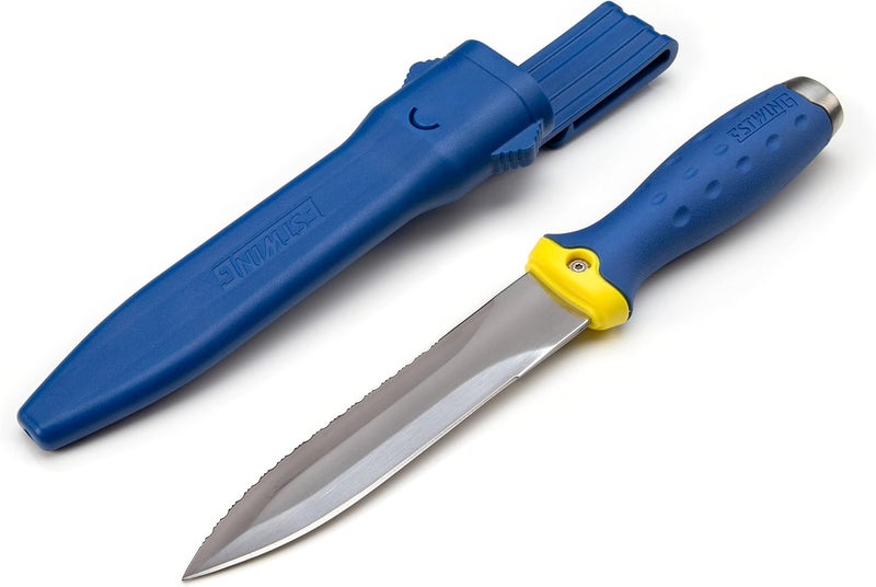Estwing 5.5-inch Fixed Blade Double-Edged Duct Knife, Serrated Edge, Steel Pommel Cap, Cuts and Forms Mineral Wool Insulation, Duct Board, and Flexible Ducting - Image 2